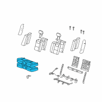 OEM 2010 Chevrolet Malibu Cushion Asm-Rear Seat *Brick/Ebny Diagram - 15922980