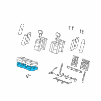OEM 2010 Chevrolet Malibu Pad, Rear Seat Cushion (W/Wire) Diagram - 10396688