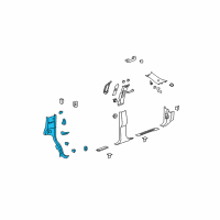 OEM 2009 Cadillac Escalade Lock Pillar Trim Diagram - 20986797