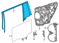 OEM Jeep Grand Cherokee L GLASS-DOOR GLASS RUN WITH GLASS Diagram - 68458850AC