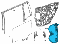 OEM Jeep Grand Cherokee L Regulator-Rear Door Window Diagram - 68499694AA