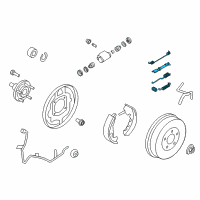 OEM Ford Escape Brake Shoes Spring Diagram - 8L8Z-2A225-A