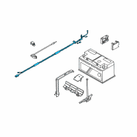 OEM BMW Z4 Plus Pole Battery Cable Diagram - 61-12-6-953-424