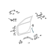 OEM 2013 Toyota Highlander Lock Rod Diagram - 69311-0E040