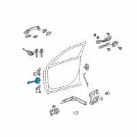 OEM Toyota Highlander Door Check Diagram - 68620-0E040