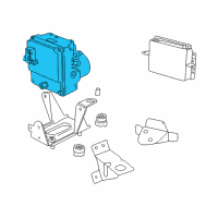 OEM 1995 BMW 740iL ABS Control Module Diagram - 34501163026