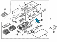 OEM Hyundai BLOWER UNIT ASSY-BATTERY COOLI Diagram - 37580-P4000