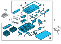 OEM 2021 Hyundai Santa Fe BATTERY SYSTEM ASSY Diagram - 37501-CL000