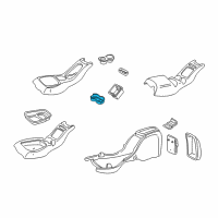 OEM 2004 Chevrolet S10 Liner, Front Floor Console Cup Holder Diagram - 12377415
