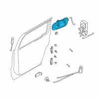 OEM 1998 Dodge Durango Handle-Exterior Door Diagram - 55256420