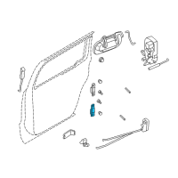 OEM 2000 Dodge Durango Rear Door Lower Hinge Diagram - 55256424AD