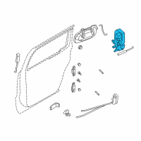 OEM Dodge Dakota Rear Door Latch Diagram - 55256714AF