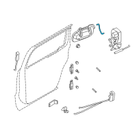 OEM 1998 Dodge Durango Link-Outside Handle To Latch Diagram - 55256422