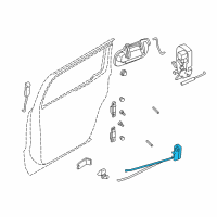 OEM 2003 Dodge Durango Link-Rear Door Inside Remote To Diagram - 55362936AD