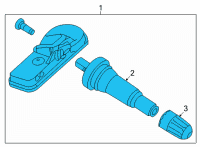 OEM 2022 Hyundai Ioniq 5 Tire Pressure Monitor Sensor Diagram - 52940-L1100