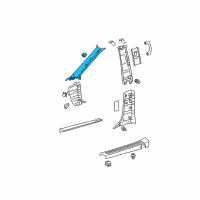 OEM 2014 Toyota Sienna Windshield Pillar Trim Diagram - 62211-08060-B0