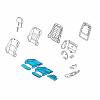 OEM BMW 135i Seat Upholstery, Leather Diagram - 52-10-2-997-358