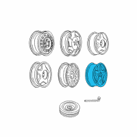 OEM 2002 Chevrolet Monte Carlo Alloy Wheel Rim 16X6.5, 5 Lugs Diagram - 9594550