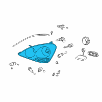 OEM 2001 Lexus LS430 Headlamp Unit Assembly, Right Diagram - 81130-50221