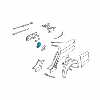 OEM 1991 BMW 850i Hinge, Petrol Cap Diagram - 51-17-1-970-450