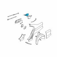 OEM 2000 BMW 750iL Filler Flap Actuator Diagram - 67-11-6-987-625