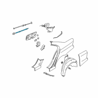 OEM 2000 BMW 528i Actuator Bowden Cable Diagram - 51-25-8-208-923