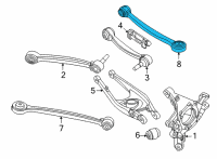 OEM 2017 BMW M4 Wishbone With Rubber Mount, Bottom Diagram - 33-32-2-284-534