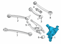 OEM BMW M4 WHEEL CARRIER, REAR LEFT Diagram - 33-30-8-095-657