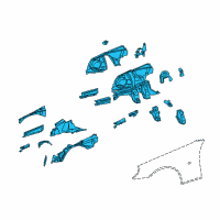 OEM 2005 Chrysler Crossfire Panel-WHEELHOUSE Diagram - 5140809AA