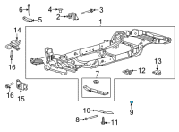 OEM 2021 Ford Ranger Support Plate Nut Diagram - -W520515-S442