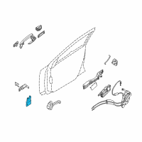 OEM Nissan Xterra Hinge Assy-Rear Door Diagram - 82421-ZP80A