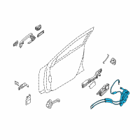 OEM 2007 Nissan Sentra Front Left (Driver-Side) Door Lock Actuator Diagram - 80501-ET90A