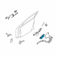 OEM 2012 Nissan Sentra Door Inside Handle Assembly Left Diagram - 80671-ET001