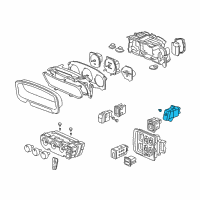 OEM Honda CR-V Switch Assembly, Hazard (Classy Gray) Diagram - 35510-SW5-003ZB