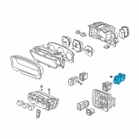 OEM 2000 Honda CR-V Switch Assembly, Hazard (Classy Gray) Diagram - 35510-SW5-003ZB