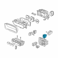 OEM 1998 Honda CR-V Switch Assembly, Remote Control Mirror (Seagull Gray) Diagram - 35190-S04-901ZE