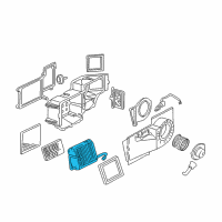 OEM 2002 Chevrolet Express 3500 Evaporator Core Diagram - 52484205