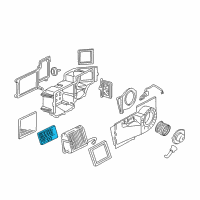 OEM 1998 GMC Savana 2500 Filter, A/C Mod Water Core Diagram - 52472853