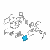 OEM 2002 Chevrolet Express 3500 Evaporator Core Seal Diagram - 52468057