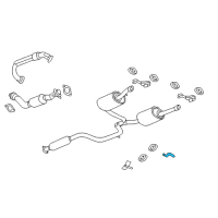 OEM 2008 Chevrolet Impala Muffler & Pipe Hanger Diagram - 10301948