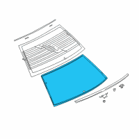 OEM Dodge Conquest Glass-Windshield Diagram - MB292508