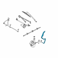 OEM 2004 Ford Escape Washer Hose Diagram - 6L8Z-17A605-A