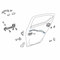 OEM 2016 Toyota Prius C Lock Cable Diagram - 69770-52100