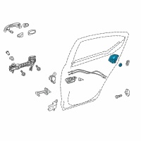 OEM 2010 Scion xD Lock Assembly Diagram - 69050-42021