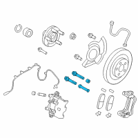 OEM Lincoln MKX Caliper Support Mount Kit Diagram - 7T4Z-2B296-B