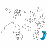 OEM 2013 Ford Edge Caliper Support Diagram - 7T4Z-2B292-A