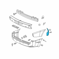 OEM 2007 Saturn Relay Shield, Rear Bumper Fascia Splash Diagram - 15108817