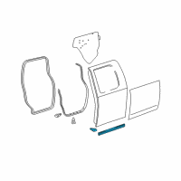 OEM 2006 Toyota Tundra Lower Weatherstrip Diagram - 67887-0C030