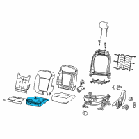 OEM 2019 Jeep Compass Seat Cushion Foam Diagram - 68248258AB