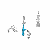 OEM 2010 Kia Rondo Front Shock Absorber Assembly, Left Diagram - 546511D101